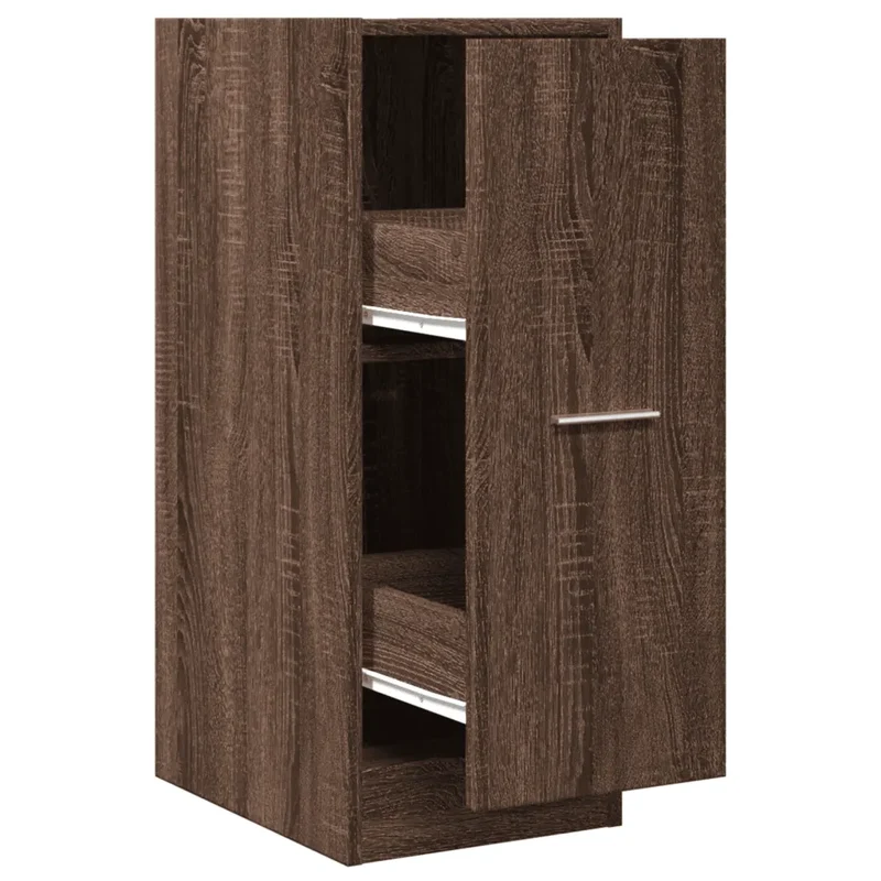 Armoire apothicaire multifonctionnelle 30 x 41 x 77 cm grand espace de rangement style classique en bois d'ingénierie marron 02_0050607