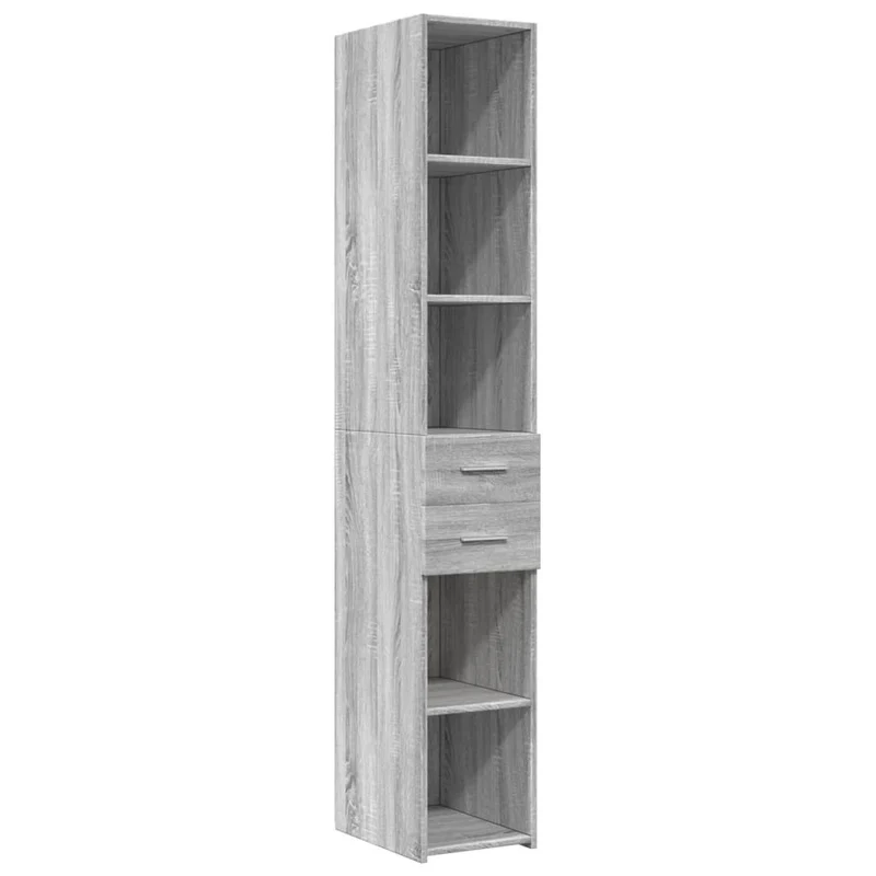 Armoire de rangement mince design moderne économisant espace 30 x 42,5 x 225 cm en bois d'ingénierie gris 02_0055557