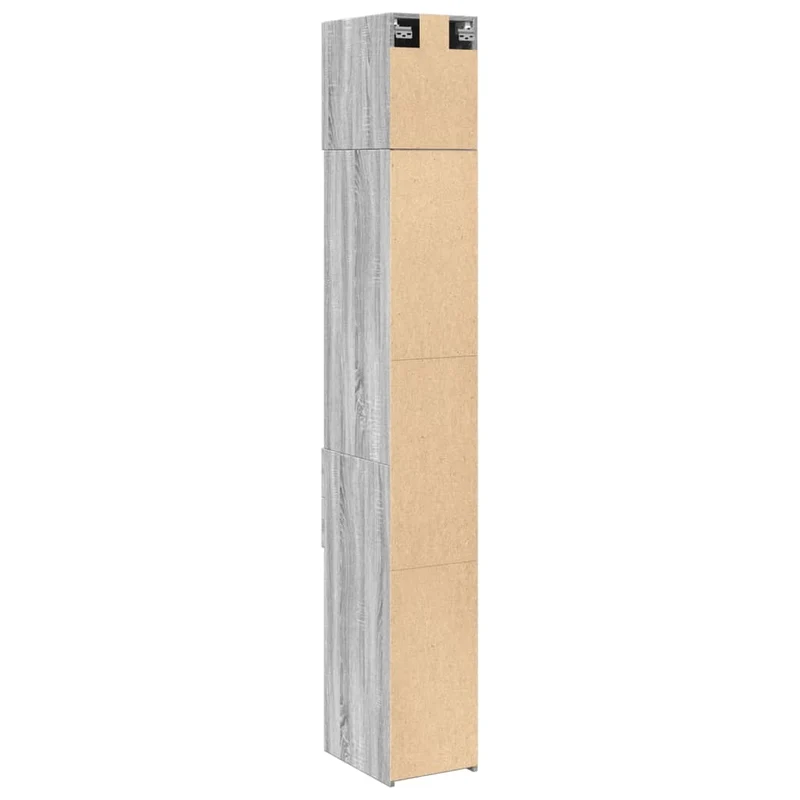 Armoire de rangement mince design moderne économisant espace 30 x 42,5 x 225 cm en bois d'ingénierie gris 02_0055557