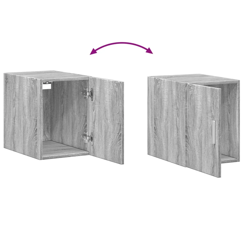 Armoire de rangement mince design moderne économisant espace 30 x 42,5 x 225 cm en bois d'ingénierie gris 02_0055557