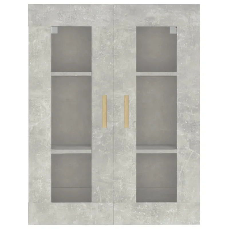 Armoire murale suspendue avec grand espace de rangement moderne 69,5 x 34 x 90 cm en bois d'ingénierie gris béton 02_0048023