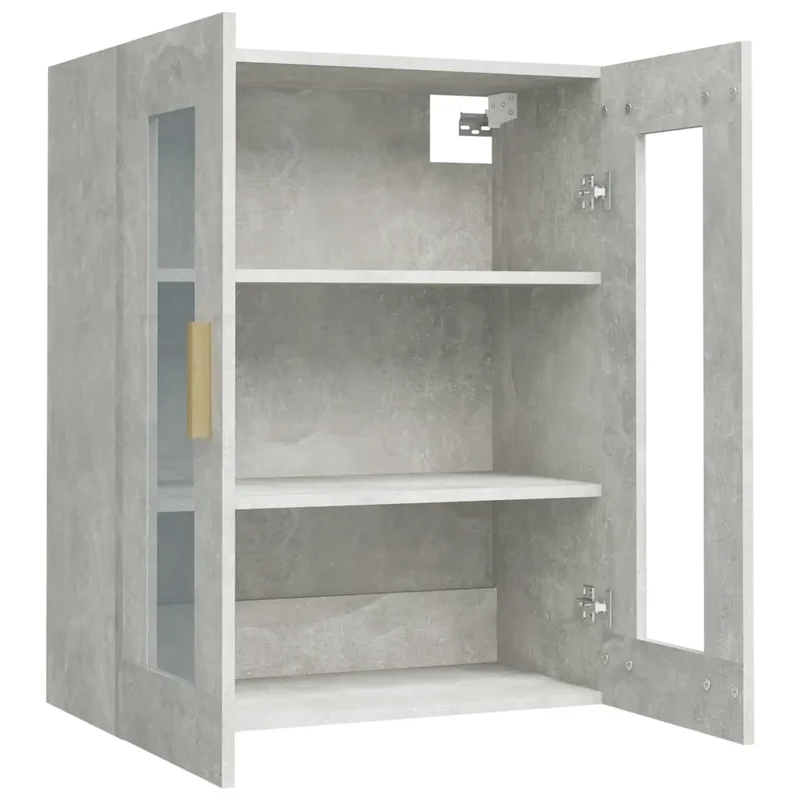 Armoire murale suspendue avec grand espace de rangement moderne 69,5 x 34 x 90 cm en bois d'ingénierie gris béton 02_0048023
