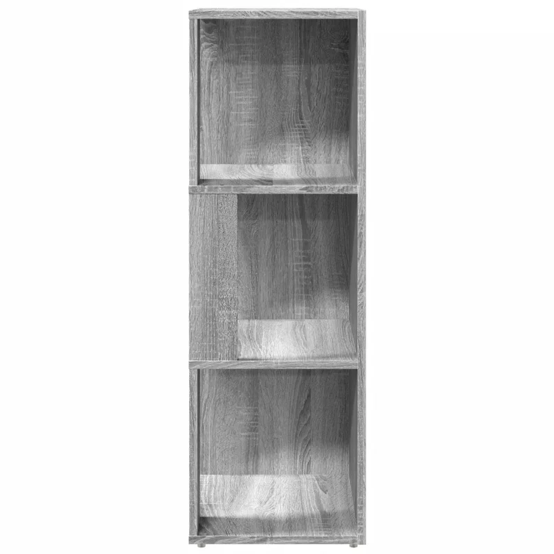 Armoire d'angle classique compacte 33 x 33 x 100 cm avec grand rangement style contemporain en bois d'ingénierie gris 02_0048519