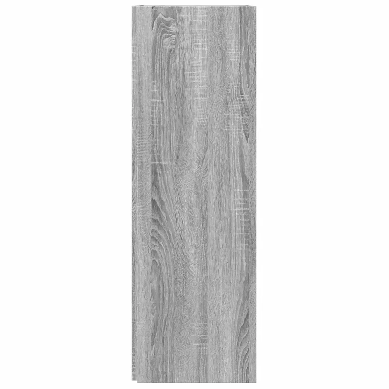 Armoire d'angle classique compacte 33 x 33 x 100 cm avec grand rangement style contemporain en bois d'ingénierie gris 02_0048519