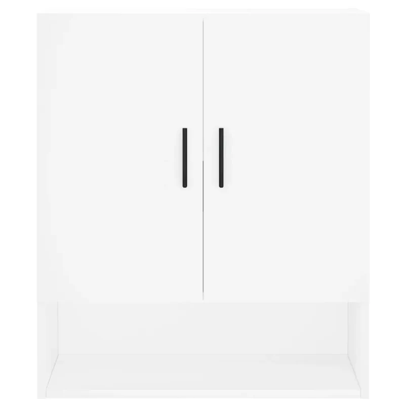 Armoire murale blanche moderne 60 x 31 x 70 cm rangement pratique décoration intérieure en bois blanc 02_0048775