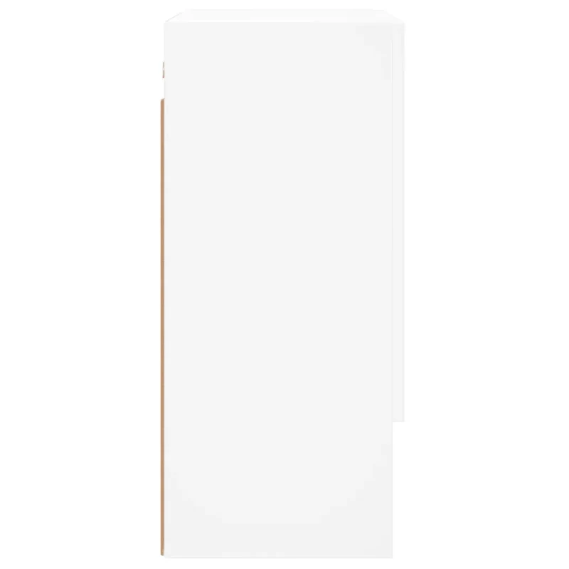 Armoire murale blanche moderne 60 x 31 x 70 cm rangement pratique décoration intérieure en bois blanc 02_0048775