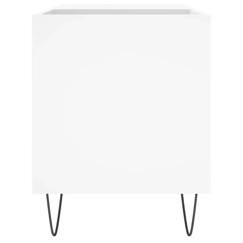 Armoire à disques moderne rangement classique 85 x 38 x 48 cm en bois d'ingénierie blanc 02_0049107