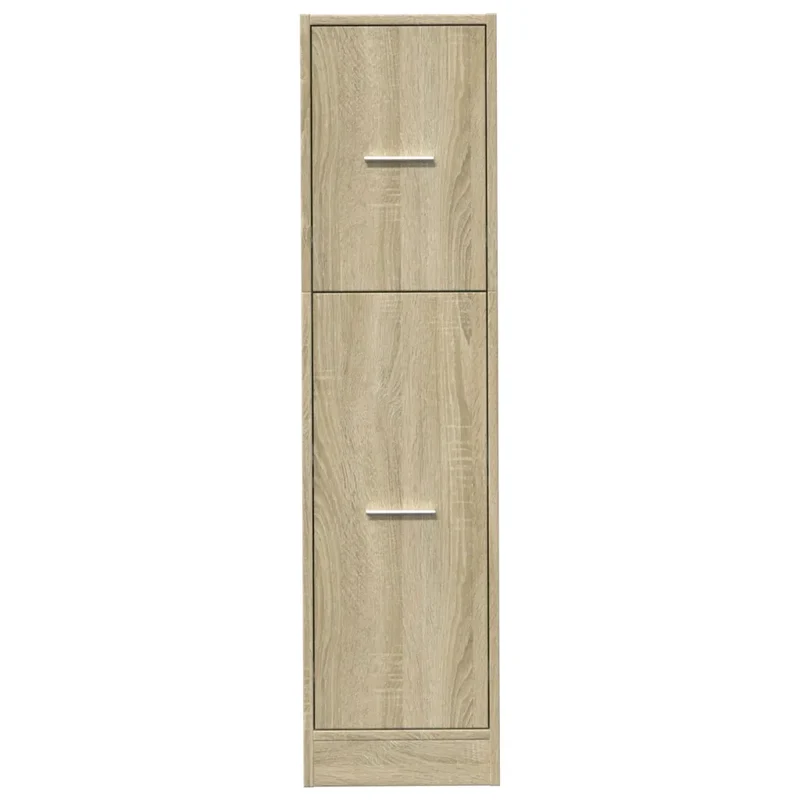 Armoire d'apothicaire multifonctionnelle rangement 30 x 41 x 118 cm style classique en bois d'ingénierie chêne sonoma 02_0050612
