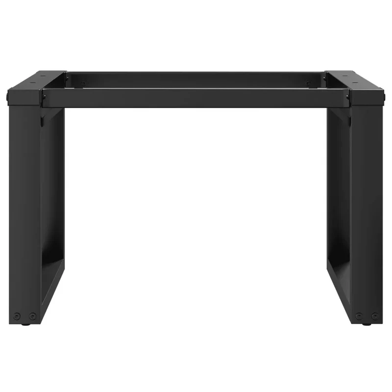 Pieds de table en O industriel salon 50 x 40 x 38 cm robustes et durables en acier noir 02_0047213