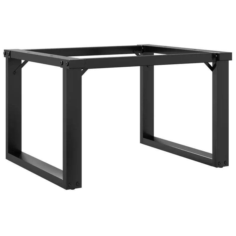 Pieds de table en O industriel salon 50 x 40 x 38 cm robustes et durables en acier noir 02_0047213