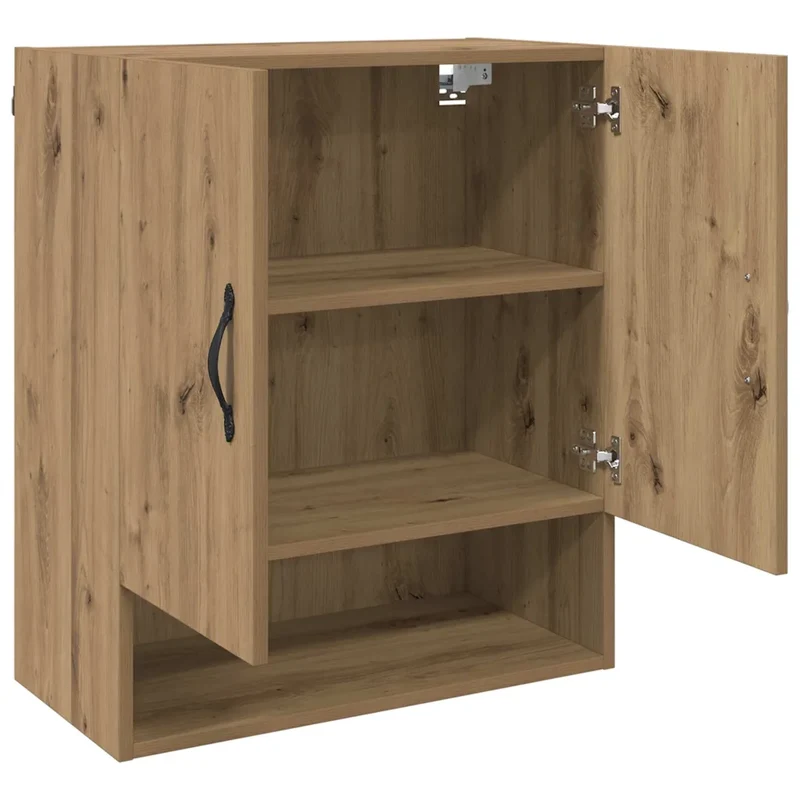 Armoire murale moderne 60 x 31 x 70 cm rangement pratique design épuré en bois d'ingénierie chêne artisanal 02_0052486