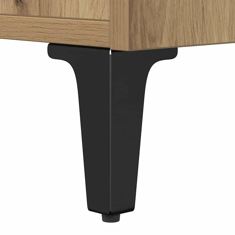 Table de chevet rustique avec tiroir rangement 40 x 35 x 47,5 cm en bois d'ingénierie chêne artisanal 02_0052683