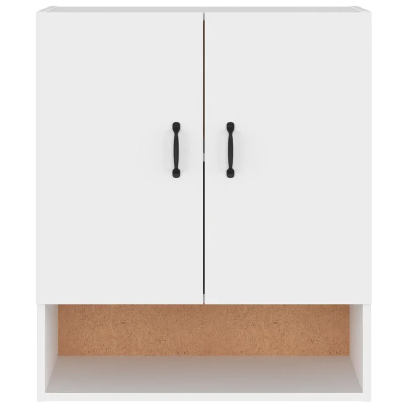 Armoire murale design moderne rangement mural 60 x 31 x 70 cm en bois d'ingénierie blanc 02_0048045