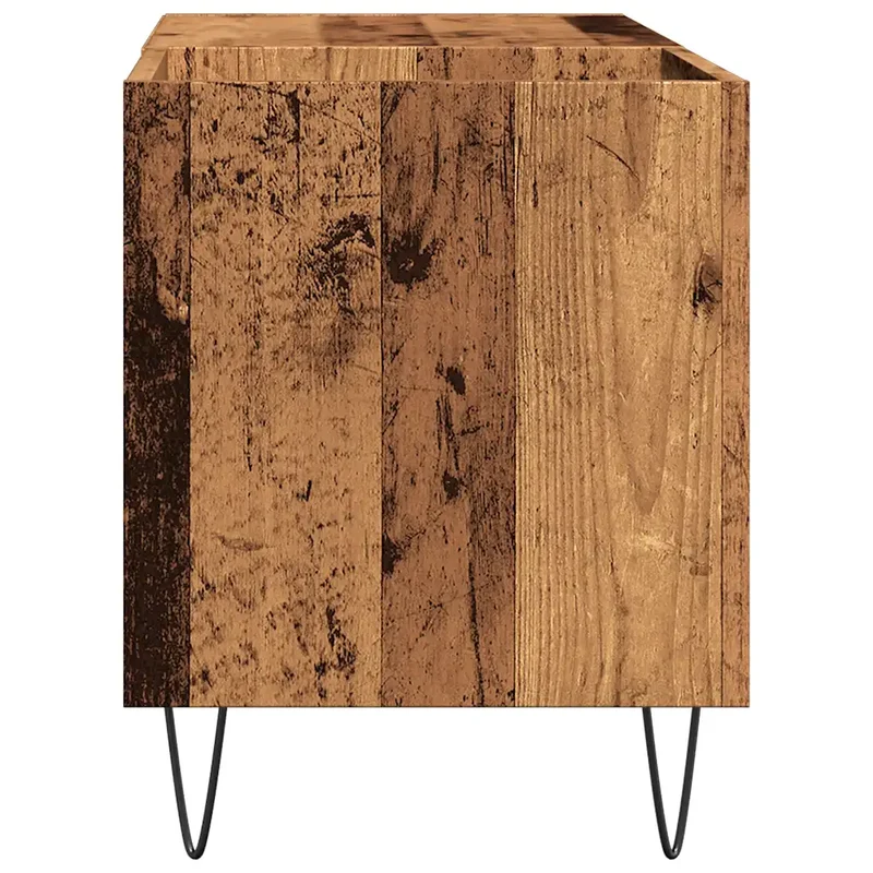 Armoire à disques vintage pratique 84 x 38 x 48 cm en bois d'ingénierie vieux bois 02_0051122