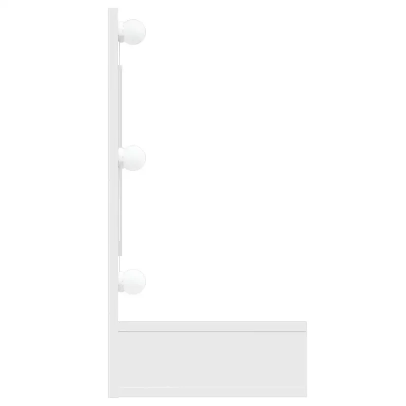 Armoire à miroir à LED murale moderne 90 x 31 x 62 cm avec rangement efficace ambiance lumineuse en bois blanc 02_0047962