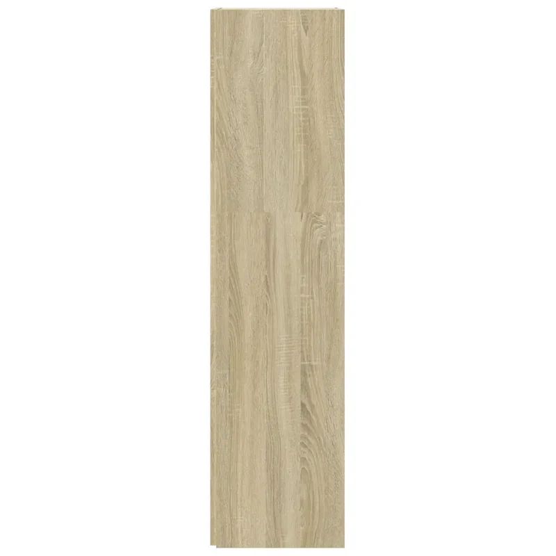 Armoire d'angle bois d'ingénierie 33 x 33 x 132 cm rangement élégant salon soirée cosy en bois chêne sonoma 02_0047974