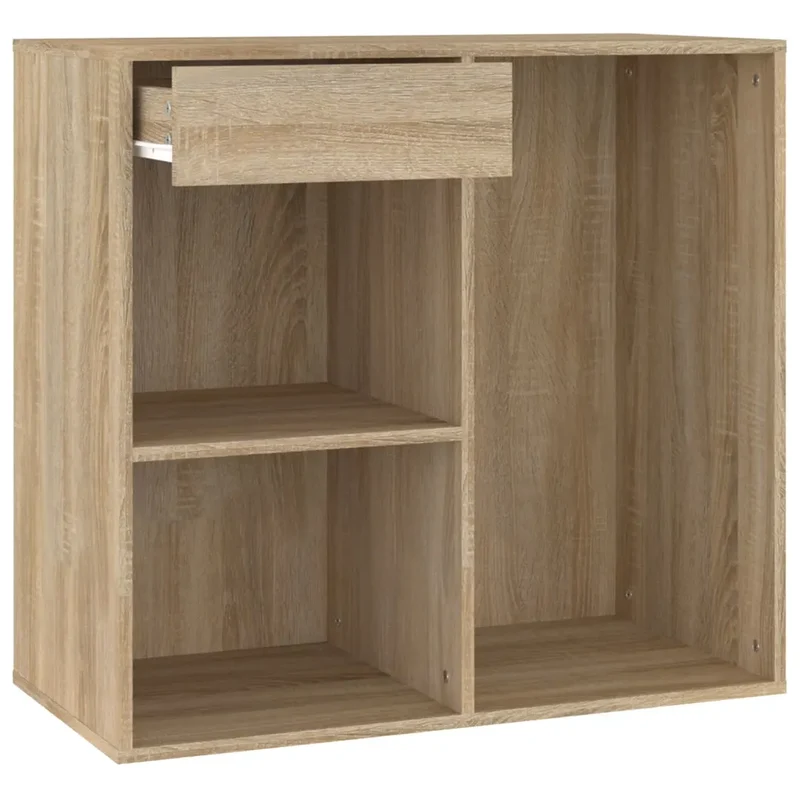 Armoire cosmétique moderne avec tiroir et compartiments 80 x 40 x 75 cm en bois d'ingénierie chêne sonoma 02_0047950
