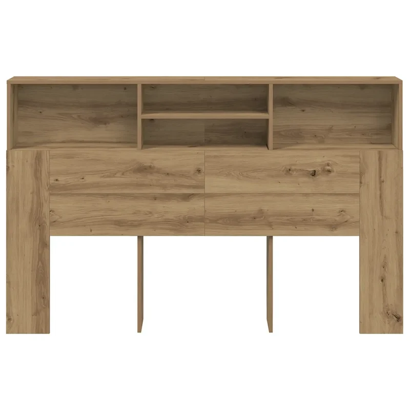 Armoire de tête de lit peu encombrante rangement 160 x 19 x 103 cm en bois d'ingénierie chêne artisanal 02_0050959