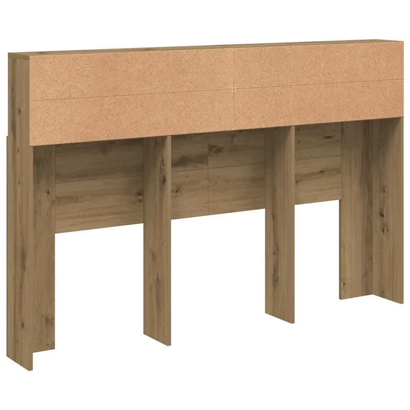 Armoire de tête de lit peu encombrante rangement 160 x 19 x 103 cm en bois d'ingénierie chêne artisanal 02_0050959