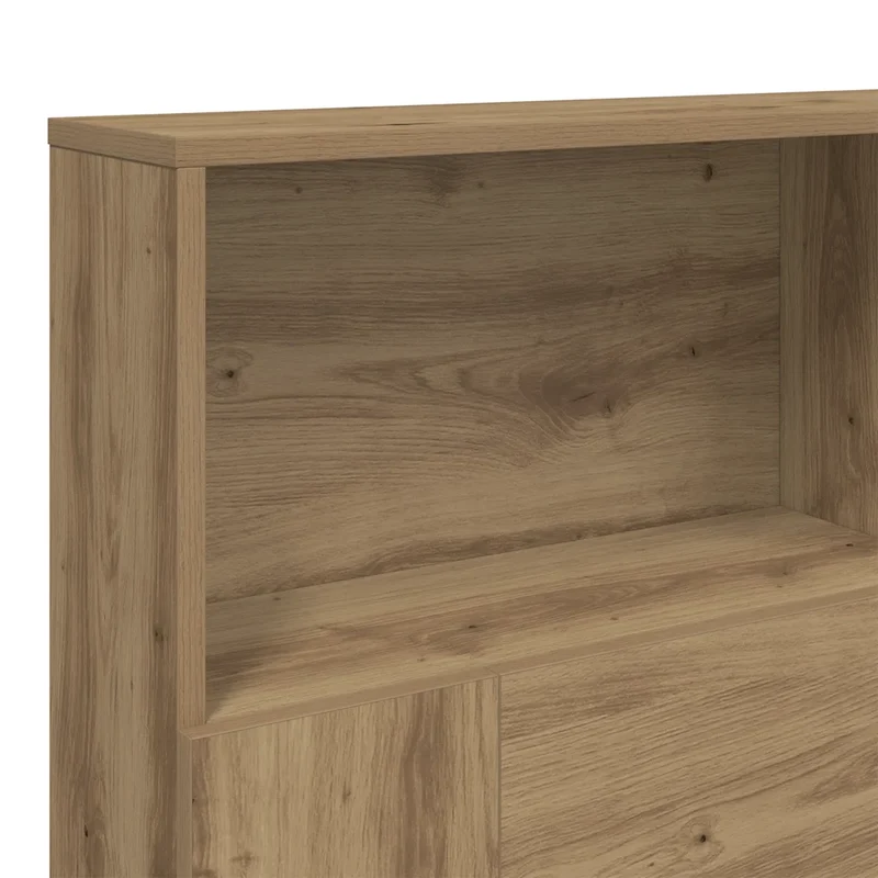 Armoire de tête de lit peu encombrante rangement 160 x 19 x 103 cm en bois d'ingénierie chêne artisanal 02_0050959