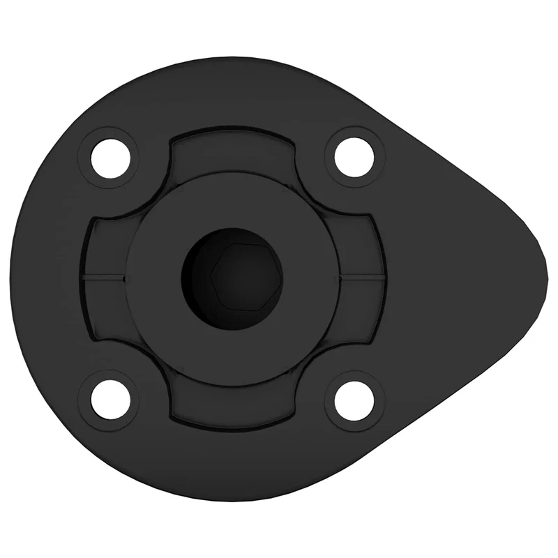 Lot de 12 pieds de meuble réglables durables 46 x 46 x 128 mm style épuré minimaliste en PP noir 02_0051978