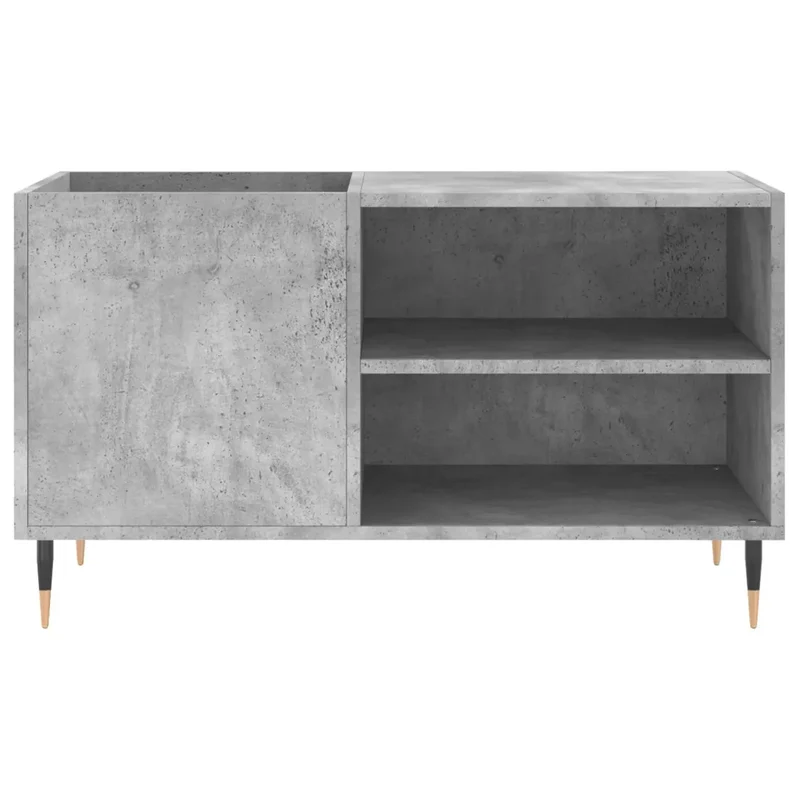 Armoire à disques classique pratique pour salon 85 x 38 x 48 cm style industriel en bois gris béton 02_0049104