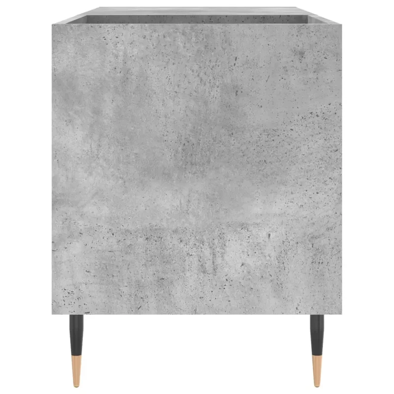Armoire à disques classique pratique pour salon 85 x 38 x 48 cm style industriel en bois gris béton 02_0049104