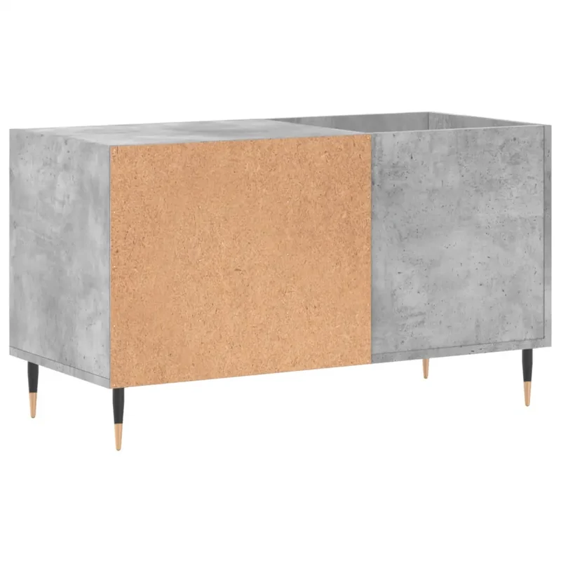 Armoire à disques classique pratique pour salon 85 x 38 x 48 cm style industriel en bois gris béton 02_0049104