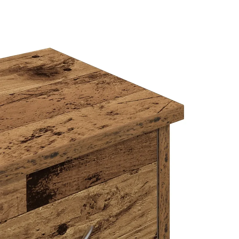Armoire murale pratique avec 2 tiroirs 60 x 26 x 18 cm design élégant en bois d'ingénierie vieux bois 02_0050688