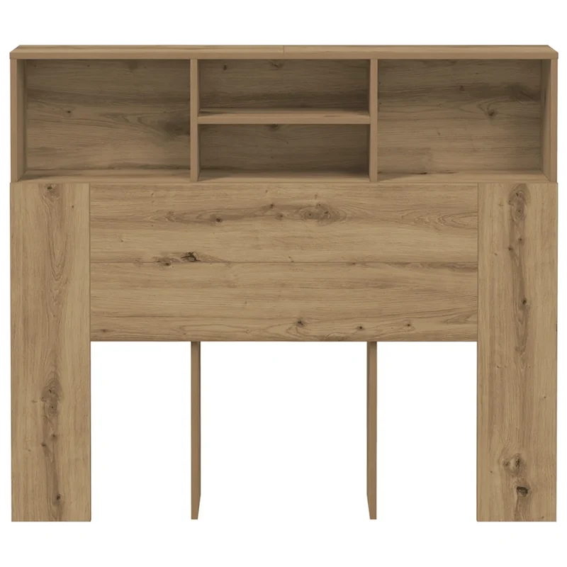Armoire de tête de lit bois d'ingénierie moderne rangement 120 x 19 x 103 cm en bois chêne artisanal 02_0050955