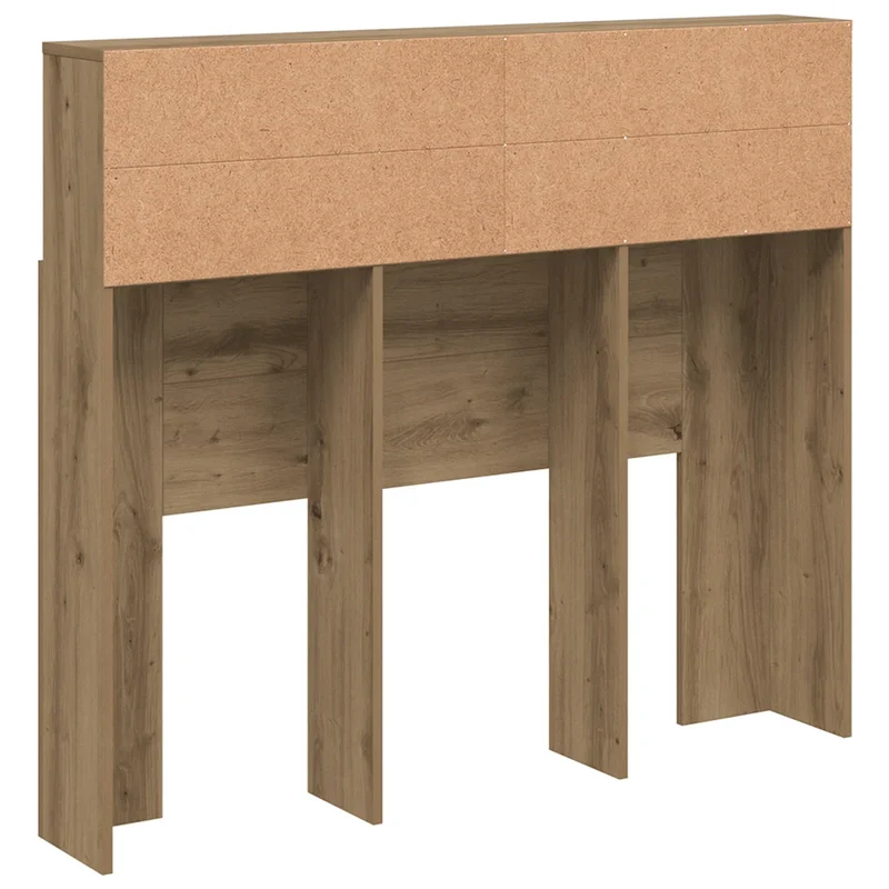 Armoire de tête de lit bois d'ingénierie moderne rangement 120 x 19 x 103 cm en bois chêne artisanal 02_0050955