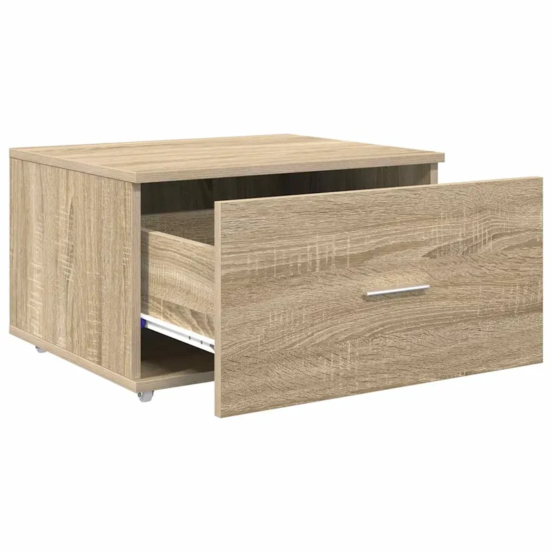 Armoire à tiroirs rectangle moderne 55 x 45 x 31 cm avec grand espace de rangement design en bois d'ingénierie chêne sonoma 02_0052195