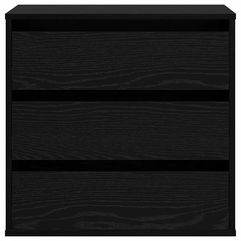Armoire à tiroirs moderne rangement 60 x 41 x 58 cm en bois d'ingénierie noir 02_0052155
